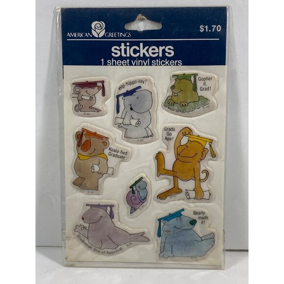 Lot of 3 AMERICAN GREETINGS Vinyl Stickers Googly Eyed Monsters - Picture 4 of 9